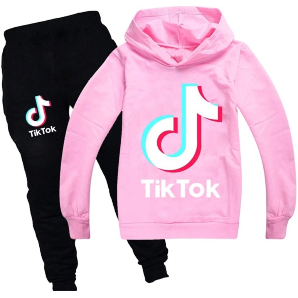 Pink TIK TOK Outfit Sweatpants and Sweatshirt M…